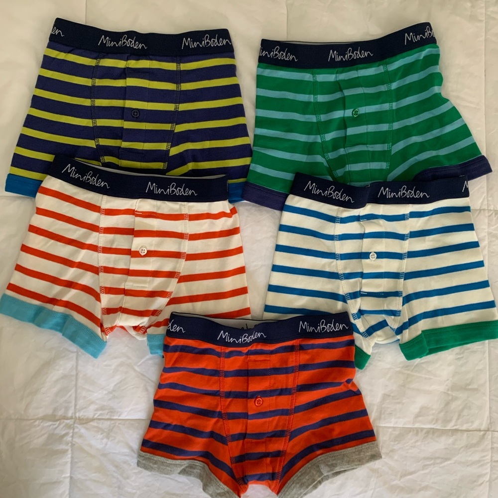 NEW Mini Boden boys boxers, bag of 5